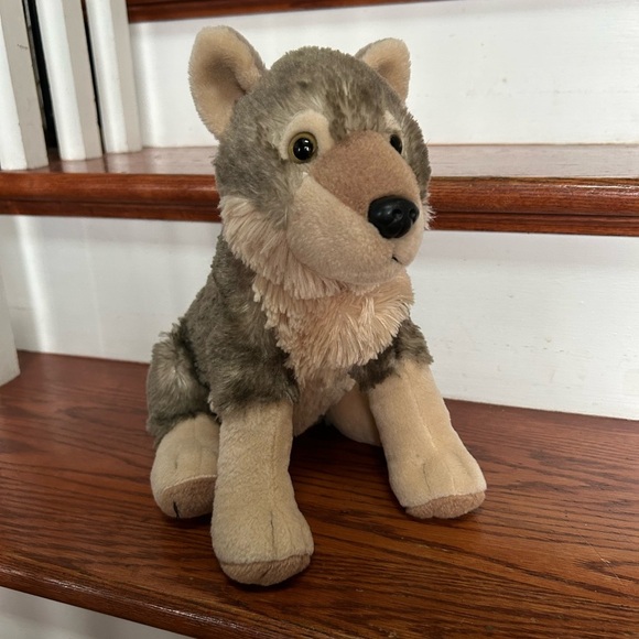 Wild Republic Gray Wolf 12” Soft Plush Stuffed Animal Toy Soft Fluffy Cuddly - Picture 2 of 10